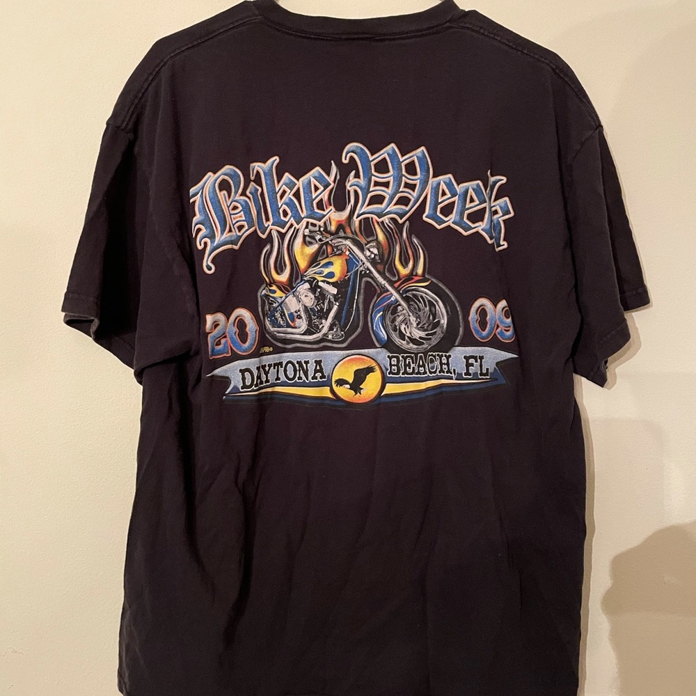 Daytona Bike Week 2009 T-Shirt, Men’s, Size Large (L), Black, 100% Cotton